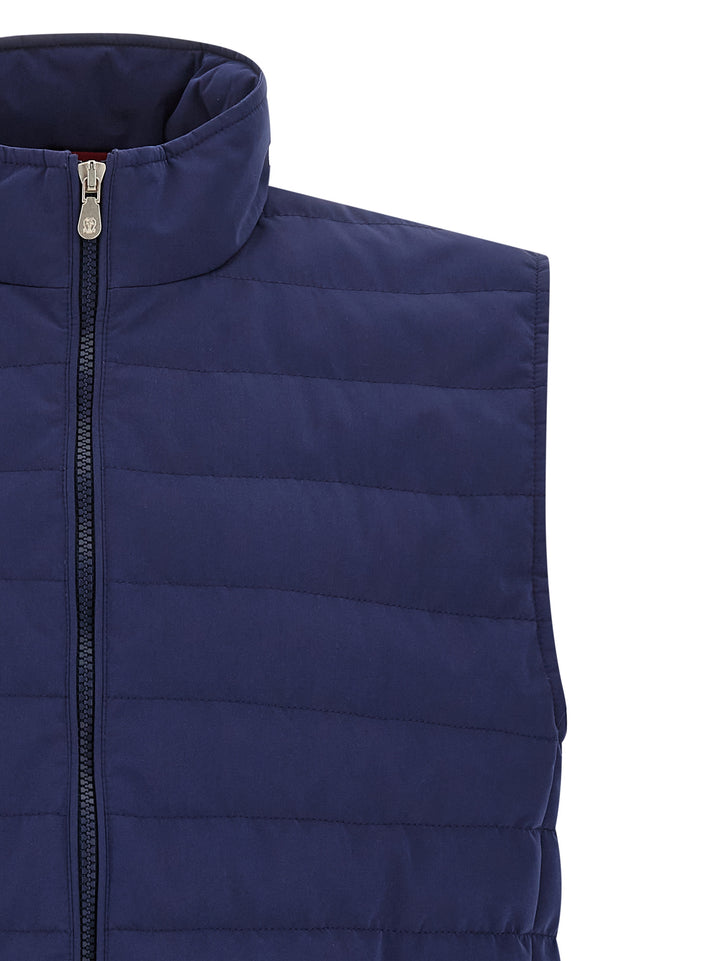 Brunello Cucinelli Quilted Vest Gilet - Blu | d2a90bfd7eb533b6ee7e678ffad1f6004715505e