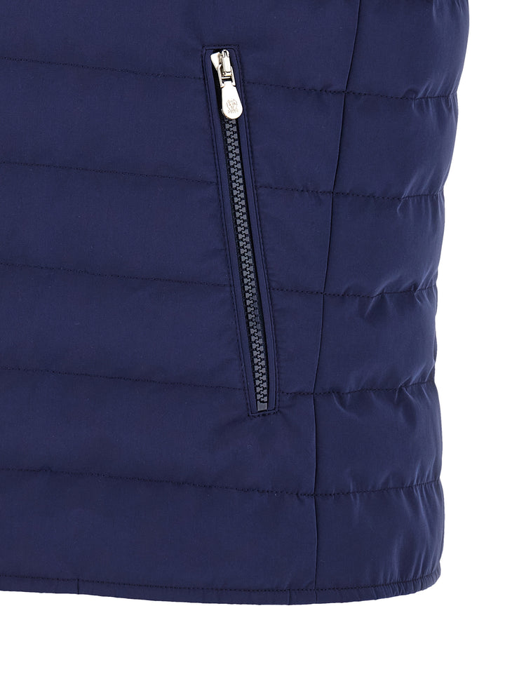 Brunello Cucinelli Quilted Vest Gilet - Blu | a3a706f50448c0748c972dfbd62cf357d12c59e8