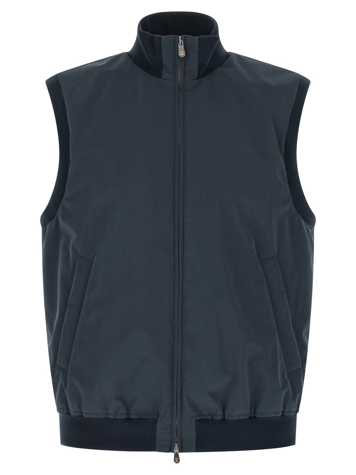 Brunello Cucinelli Thermore® Padded Vest Gilet - Blu | 97becec747ca168b6bbb9a03d73b8c6394d38303
