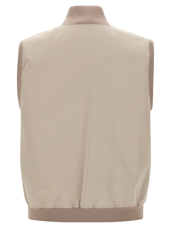 Brunello Cucinelli Thermore® Padded Vest Gilet - Beige | d3f53ffda3b53cefaa6619eae344be75b7f2874a