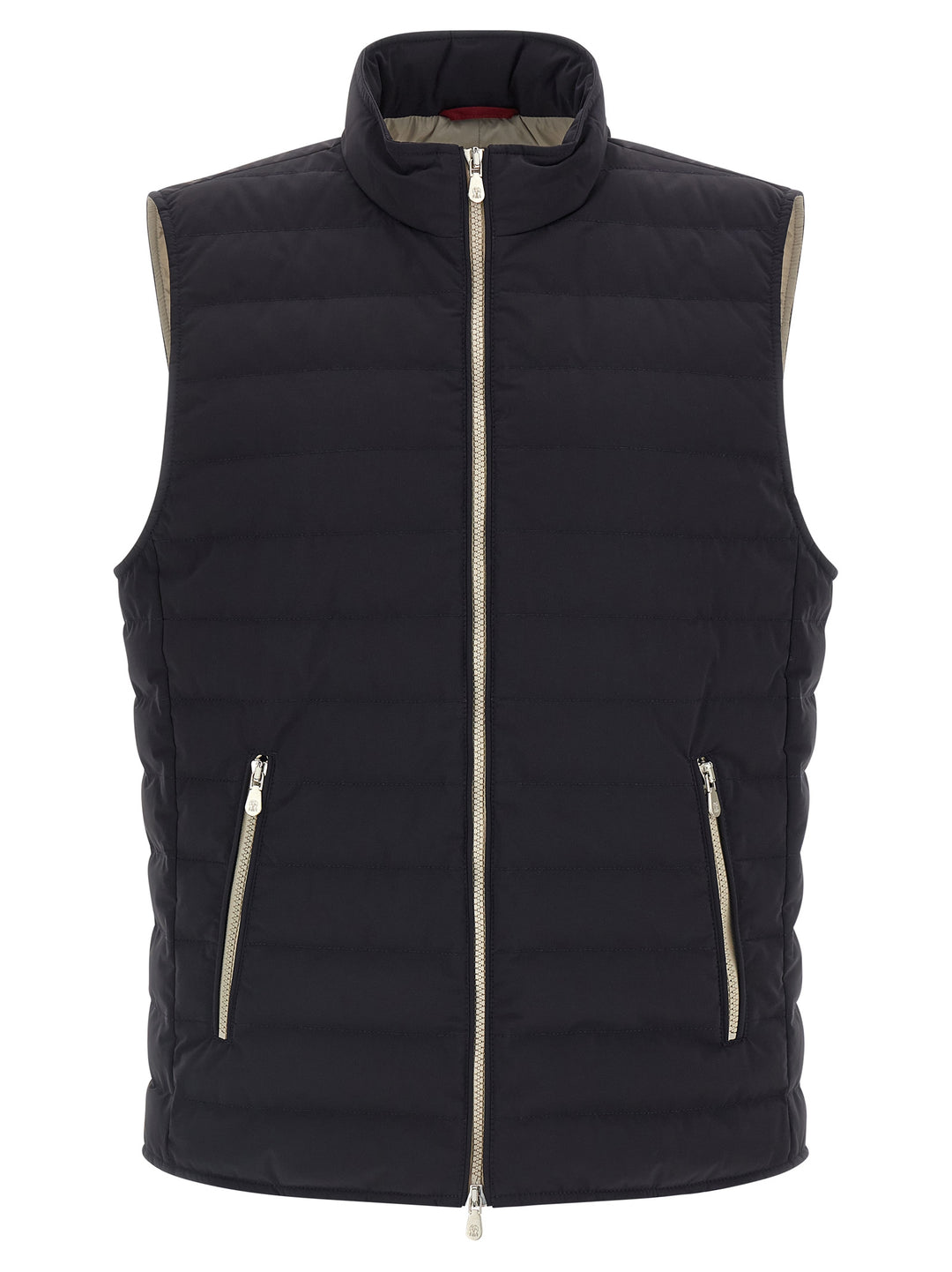 Brunello Cucinelli Quilted Vest Gilet - Blu | 49743d3c3e8bc9cbbf65abedc31cc755a67c0a52
