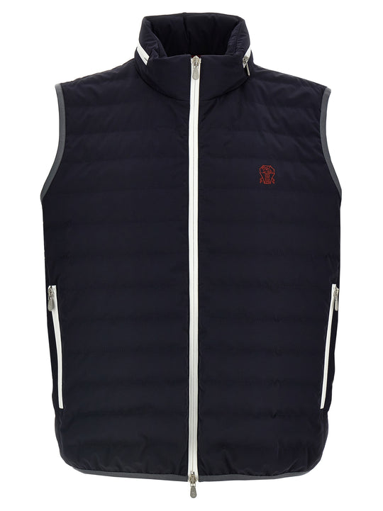 Logo Vest Gilet Blu