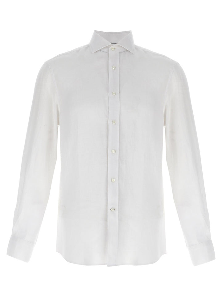 Brunello Cucinelli Linen Shirt Camicie - Bianco | 9ae0c74b4eee27a64425130fce8e90b4cb99964b