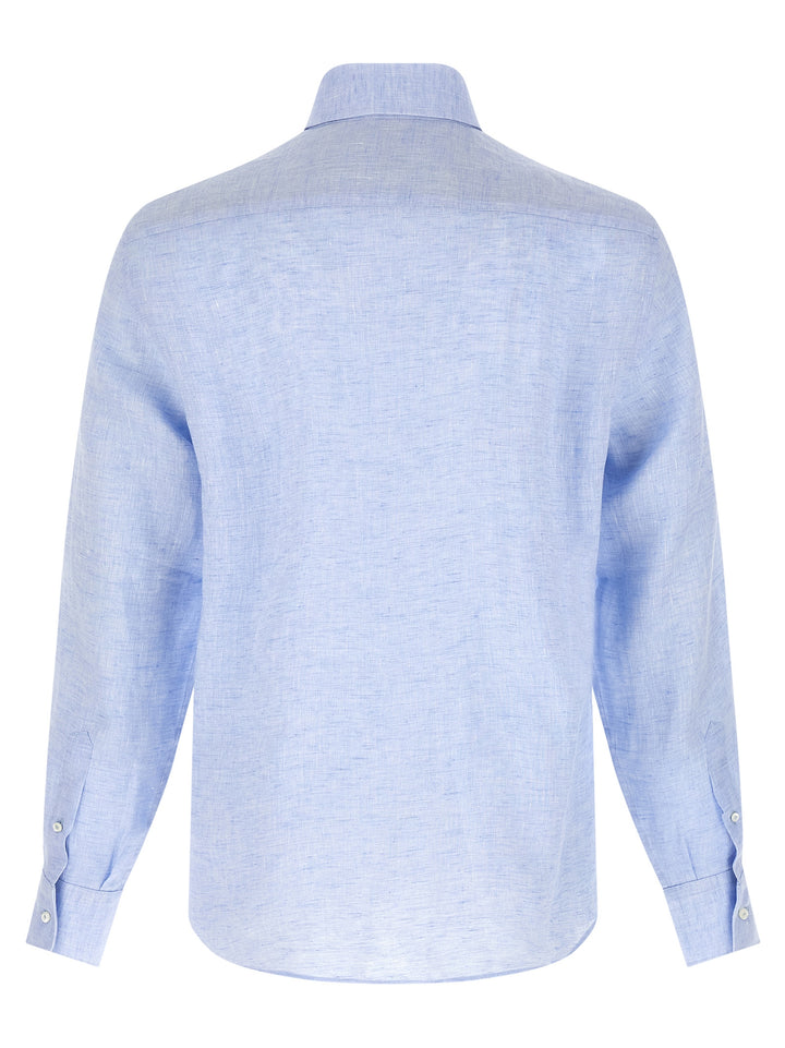 Brunello Cucinelli Linen Shirt Camicie - Celeste | 8a9f1a604e326770cc8e523e5246abefa54754ae