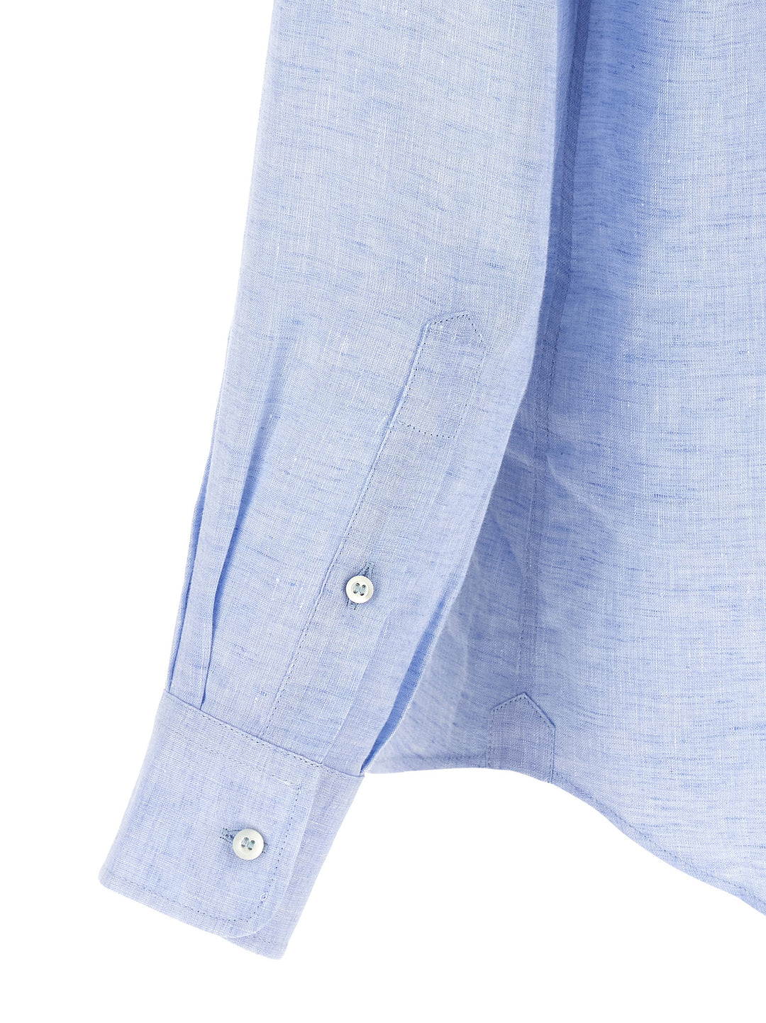 Brunello Cucinelli Linen Shirt Camicie - Celeste | 5f11a1735bb1b9383e03286d3b400ef24ae8ce6e