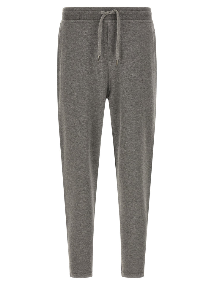 Brunello Cucinelli Cotton Blend Joggers Pantaloni - Grigio | 02334552857e3330be14481139ed9149c0f4aae4