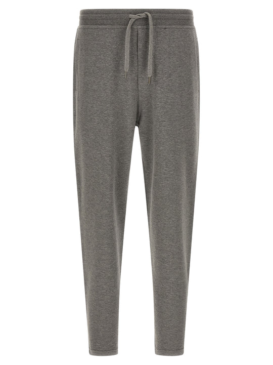 Cotton Blend Joggers Pantaloni Grigio