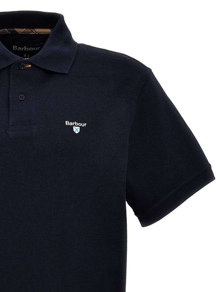 Logo Embroidery  Shirt Polo Blu