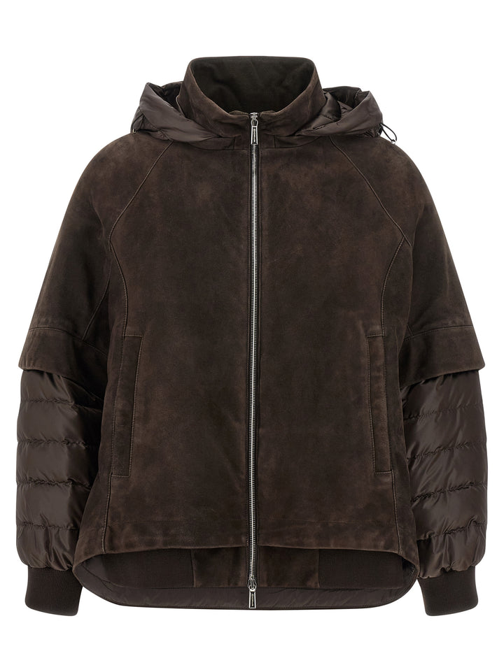 Moorer Elite Puffer Jackets - Marrone | d07ae1bc279f3d6e74fef9c31653bc457a631d25
