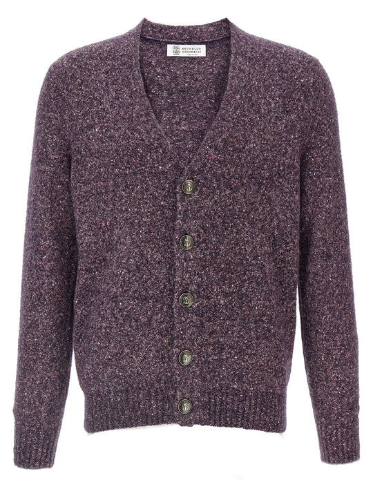 Buttoned Cardigan Maglioni Viola