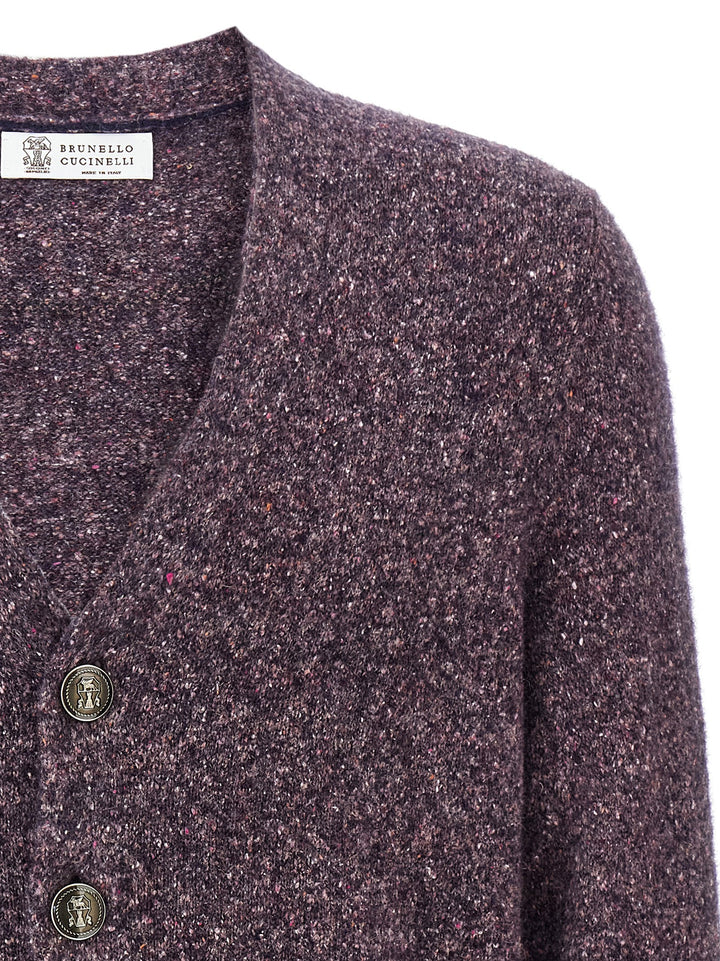 Brunello Cucinelli Buttoned Cardigan Maglioni - Viola | e59db34e7433c22ddac70ce92ea9d93e944ca868