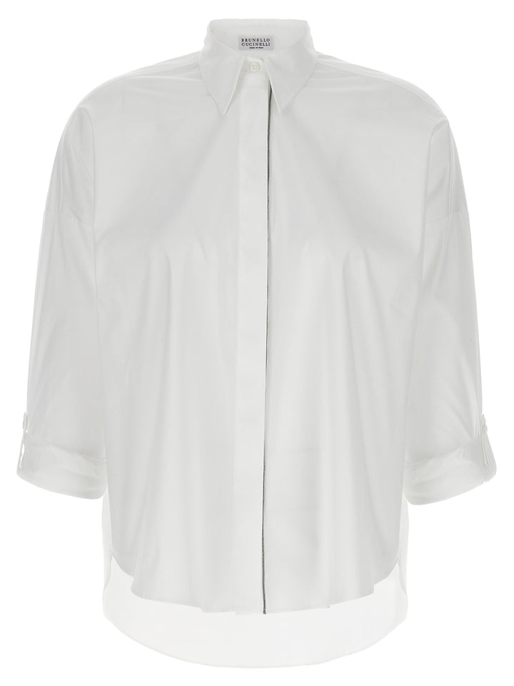 Brunello Cucinelli Shiny Trim Camicie - Bianco | 49f73d08ded7499d214c0ee8391886d476281063