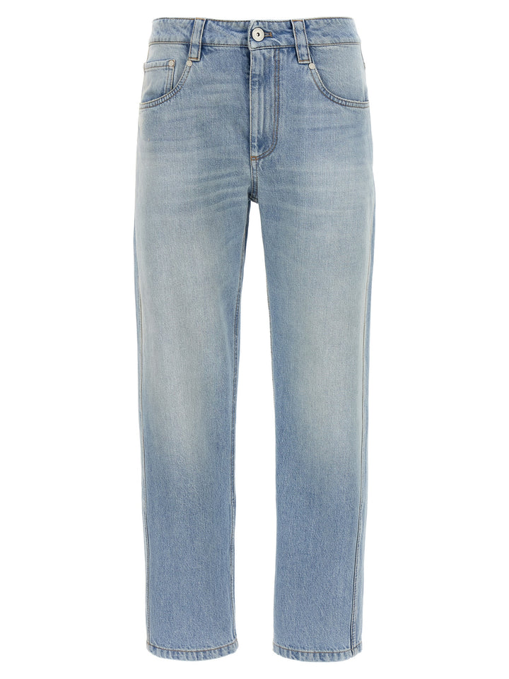 Brunello Cucinelli Straight Leg Jeans - Celeste | c3c2343c92ab97d05df84a5d5666bd1b3d55a6c3