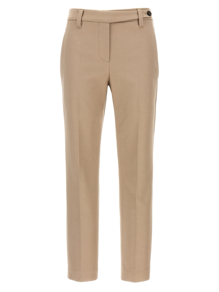 Brunello Cucinelli Monile Cotton Pantaloni - Beige | 9b6f4b2125b65002d4915fbd398ed8b8765a0dae