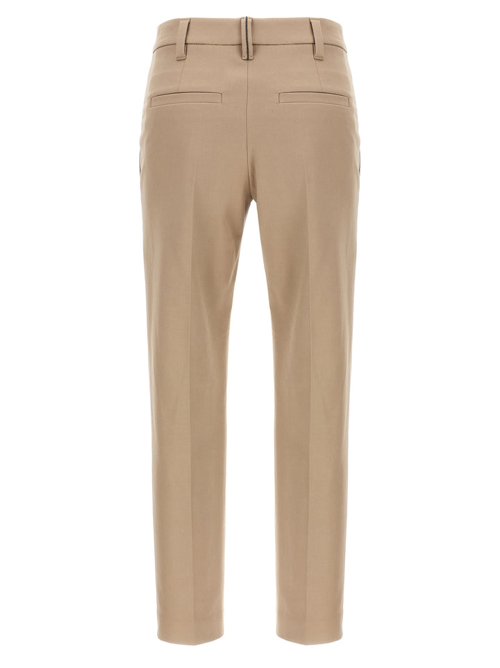 Brunello Cucinelli Monile Cotton Pantaloni - Beige | e43f8e7cb89b128f0838fc0352dc2ef3a4b875ad