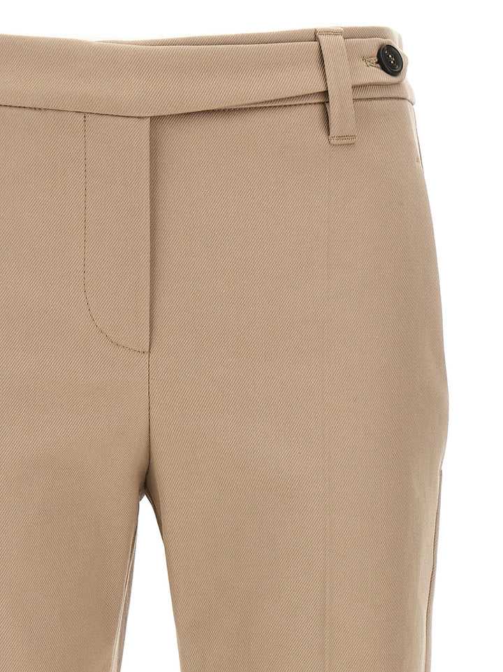 Brunello Cucinelli Monile Cotton Pantaloni - Beige | 8a307de4c0bcff72770e6837fc547830326838ce