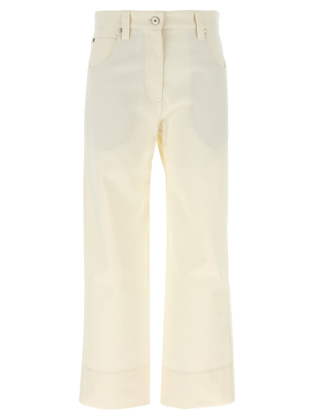 Brunello Cucinelli Monile Crop Pantaloni - Beige | b85d49948a5749562039b4157de12a7424f93333