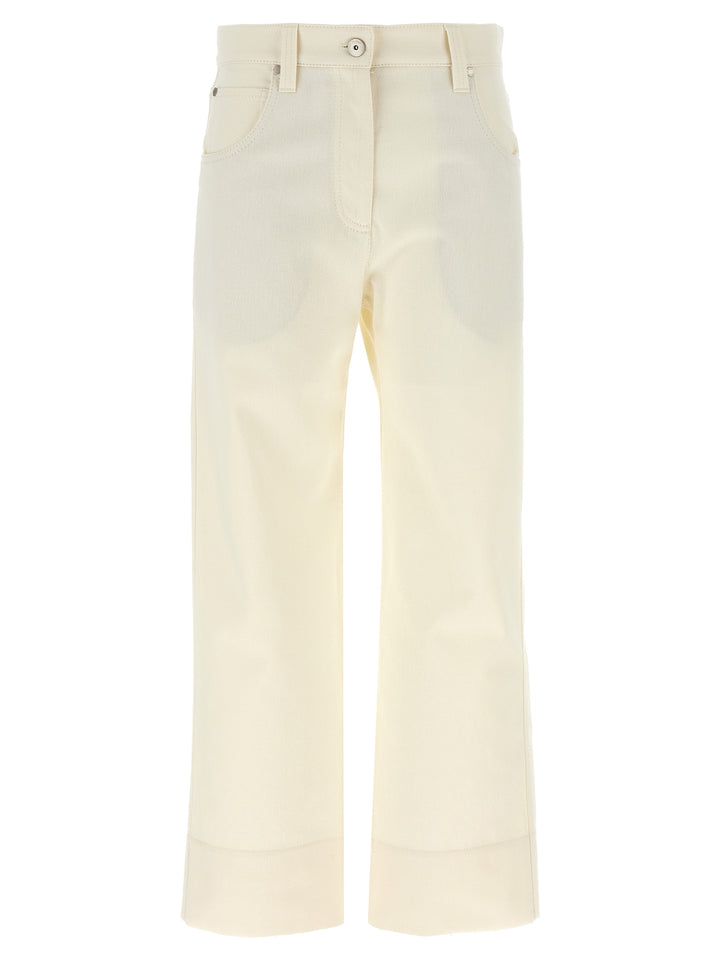 Brunello Cucinelli Monile Crop Pantaloni - Beige | b85d49948a5749562039b4157de12a7424f93333