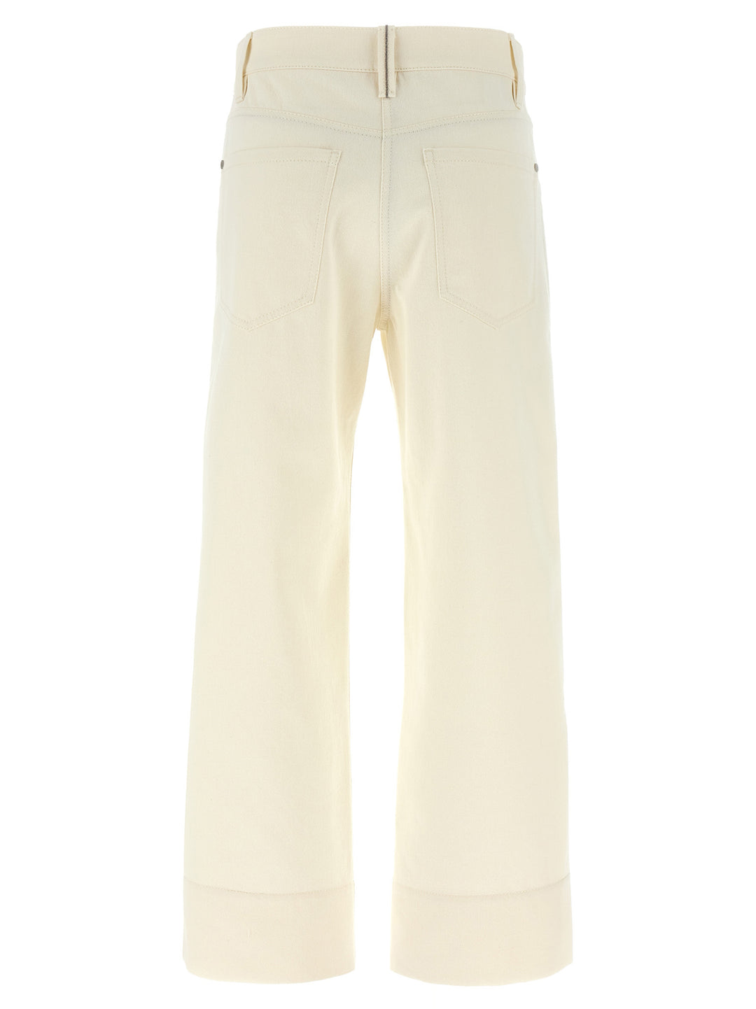Brunello Cucinelli Monile Crop Pantaloni - Beige | b93ab8af57c6b0153bd984b063444a9b120dd7b4
