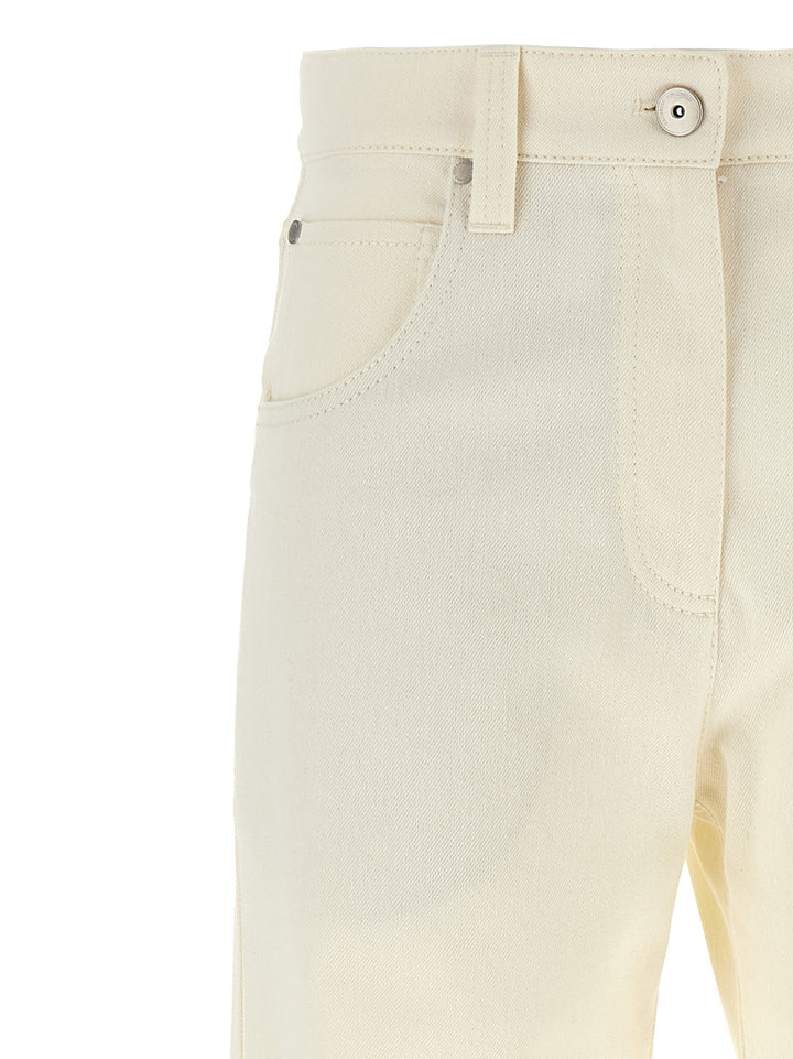 Brunello Cucinelli Monile Crop Pantaloni - Beige | ccb7b2a912983c7a8738078ff2c0a41f9bfe3e7a