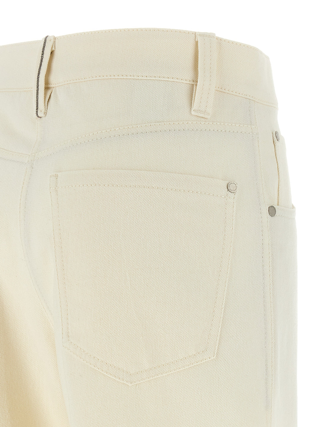 Brunello Cucinelli Monile Crop Pantaloni - Beige | 726f9ed1d8178d7a39617203656b5143165ee9ef