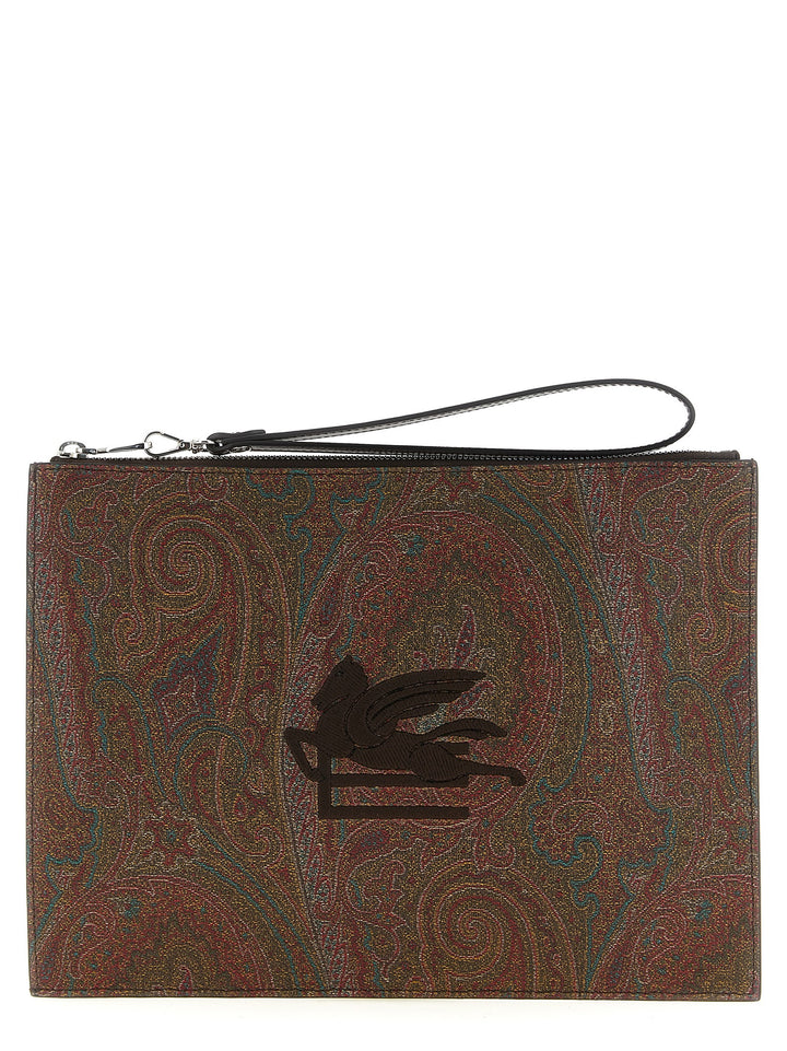 Etro Essential Arnica Clutch - Marrone | e4ccbec45886f20562b05ff7448397b8d33532e1