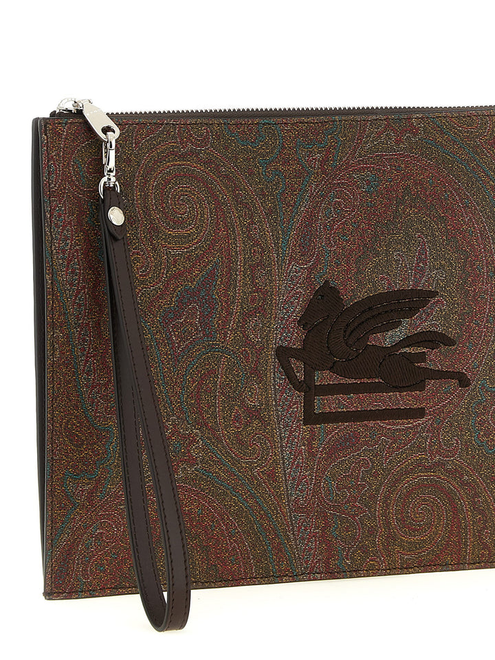 Etro Essential Arnica Clutch - Marrone | 28dcb7e4a52e813bc2ce5115080b69a780b9e348