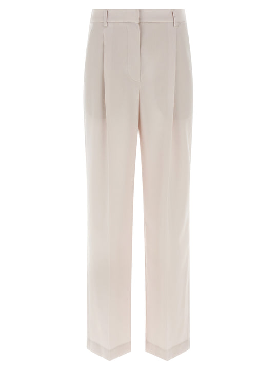 Wool Pantaloni Bianco