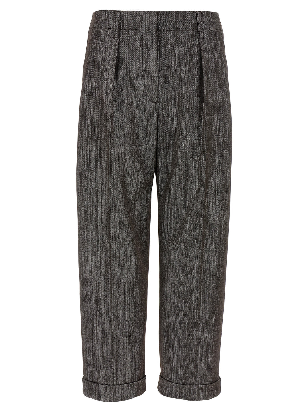 Brunello Cucinelli Lurex Pantaloni - Marrone | 7908eb763bbd1cd12a609caf8b9ab8f88a4b0e2d