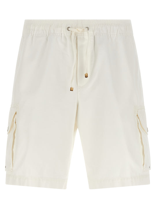 Cargo Pocket Bermuda Shorts Bermuda E Short Bianco