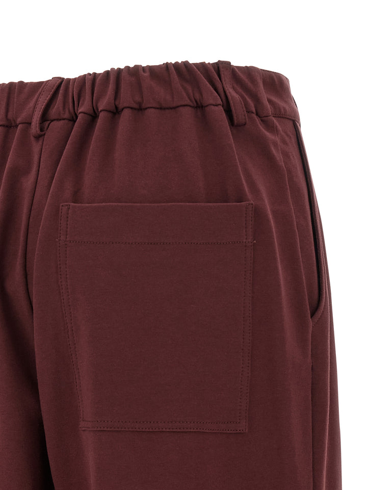 Brunello Cucinelli Crop Pantaloni - Bordeaux | a341caf7b8b6c16efd660158b379436e4670bd4a