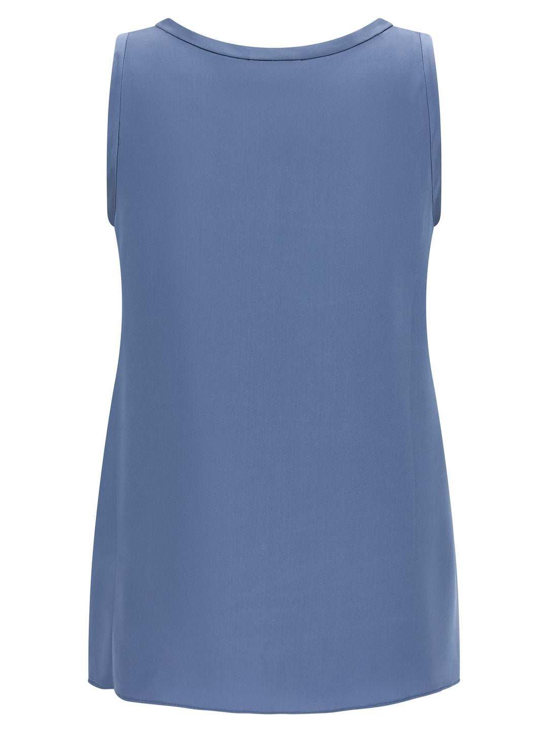 Brunello Cucinelli Satin Top Top - Blu | 87a4ef72a4144a68c5ed23e938a38e62532bcd5c