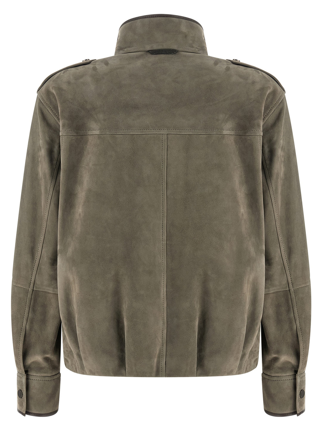 Brunello Cucinelli Couture Suede Jacket Puffer Jackets - Grigio | 5e55de661b0bf398995d63697a5cc846ddfeb20f