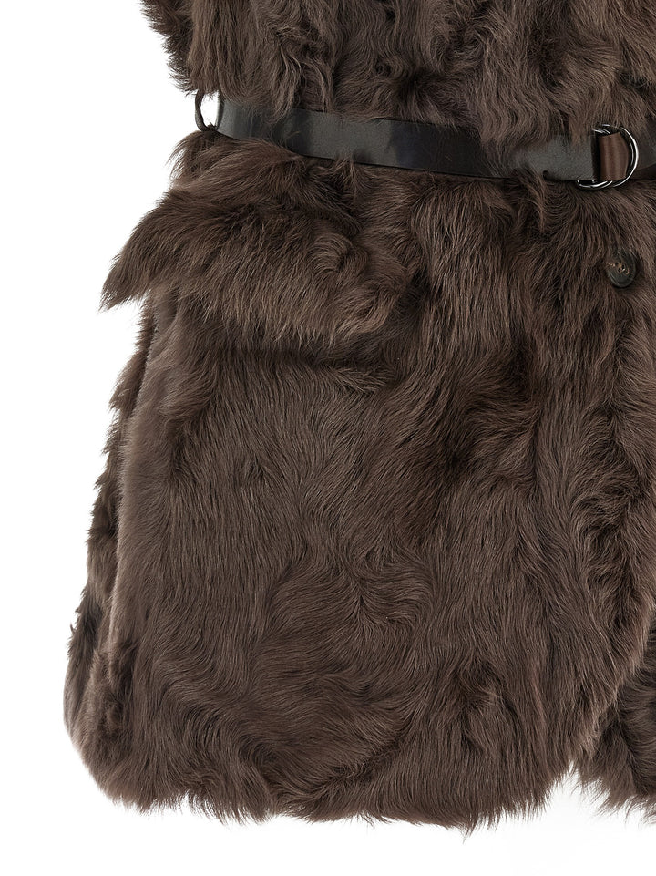 Brunello Cucinelli Wavy Gilet - Marrone | 76f57b702d12194687a0c3c32ac8cc7de2d2790d