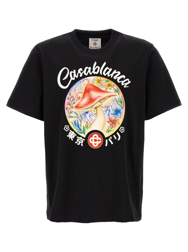 Casablanca Mushroom Emblem T shirt - Multicolor | a5717e9fe4aa3fb80fa958c6fd49a6a5c3af2f03