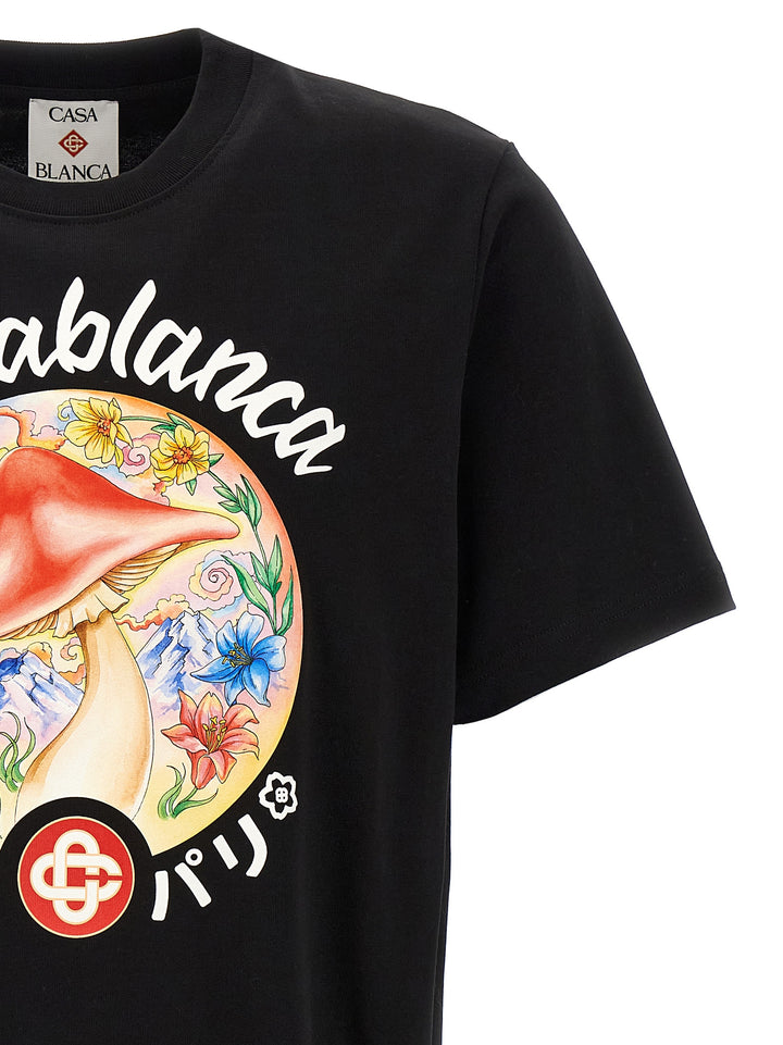 Casablanca Mushroom Emblem T shirt - Multicolor | d575ce5a9f22346ef37b16cab4b543669b80e7ff
