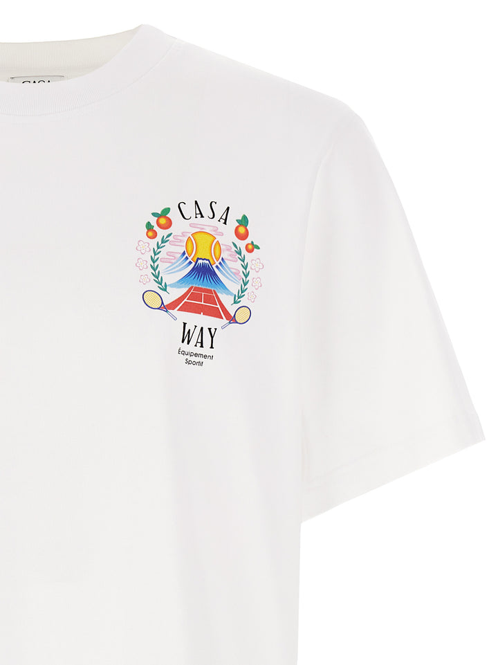 Casablanca Casa Way Mountain T shirt - Bianco | 3e70191fc4982f37316d45a72d946535606d0b8f