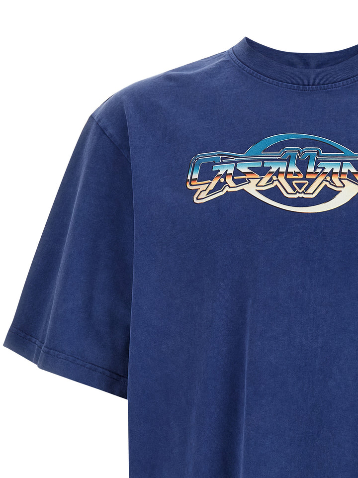 Casablanca Chrome T shirt - Blu | 8e4a81a48350411187fdac316139a847dc30cfc2