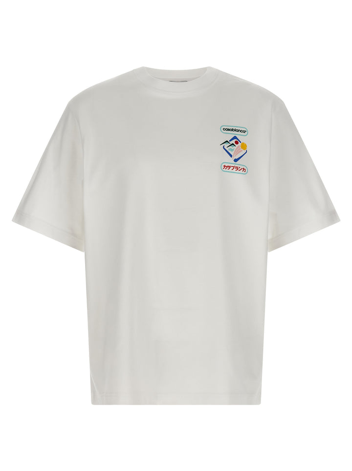 Casablanca Montagne Sportif T shirt - Bianco | bc3ee2e9f089dfd76c95966396629b548c65217b