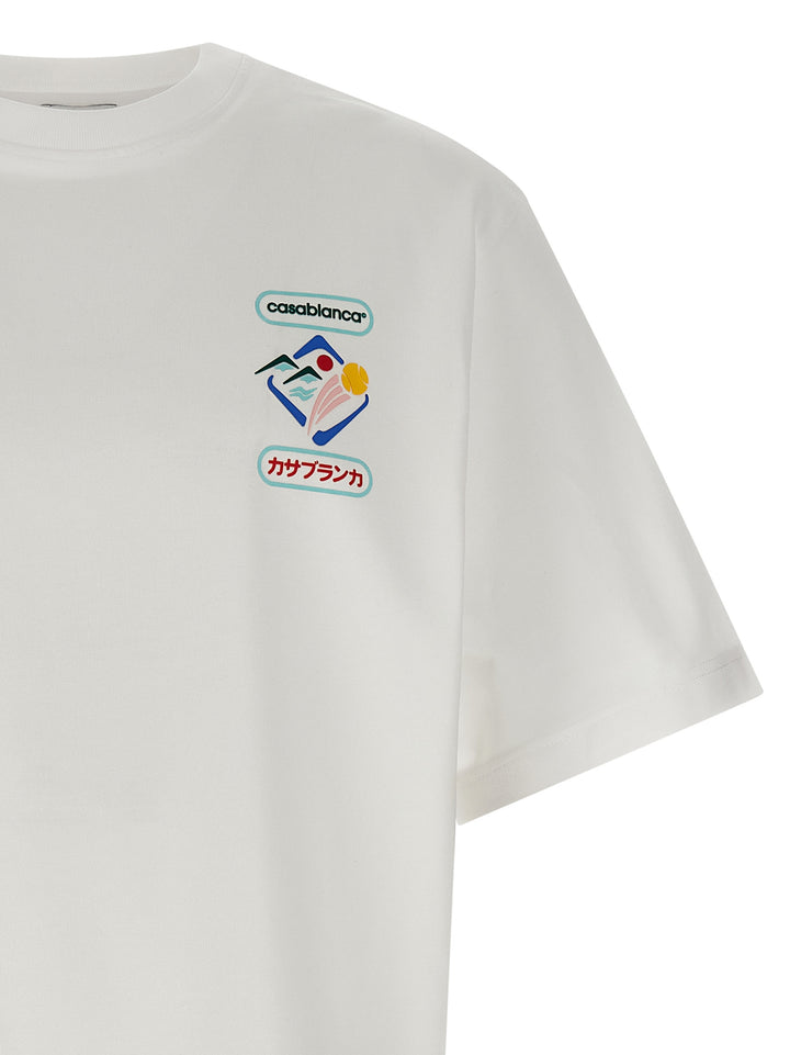 Casablanca Montagne Sportif T shirt - Bianco | 5a72f465b102c1f2751cf744c554c8c59b40a71d
