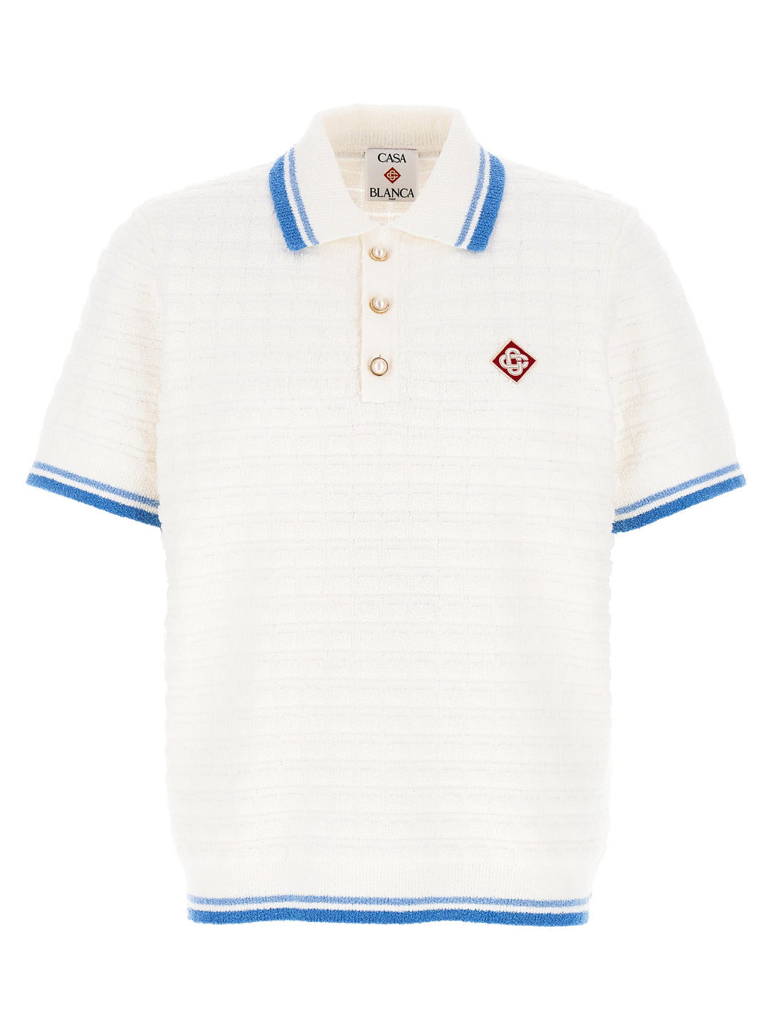 Casablanca Boucle Polo - Bianco | 5e3233a56a24ec1064777900a955b91028819bb3
