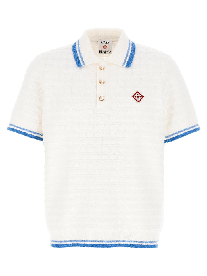 Casablanca Boucle Polo - Bianco | 5e3233a56a24ec1064777900a955b91028819bb3