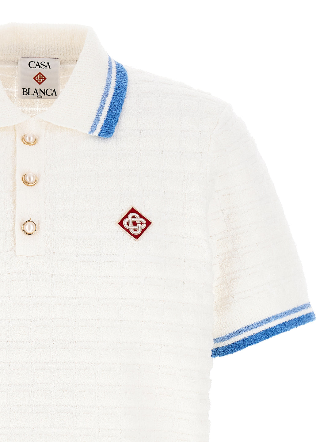 Casablanca Boucle Polo - Bianco | 278284db880973e31b5ba6535e50769f0c2d71df