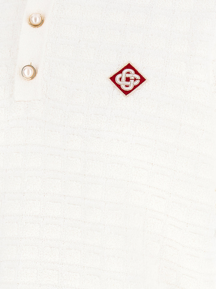 Casablanca Boucle Polo - Bianco | 3fc524a9f77d3585525941d4c1c7c85497baa3c1