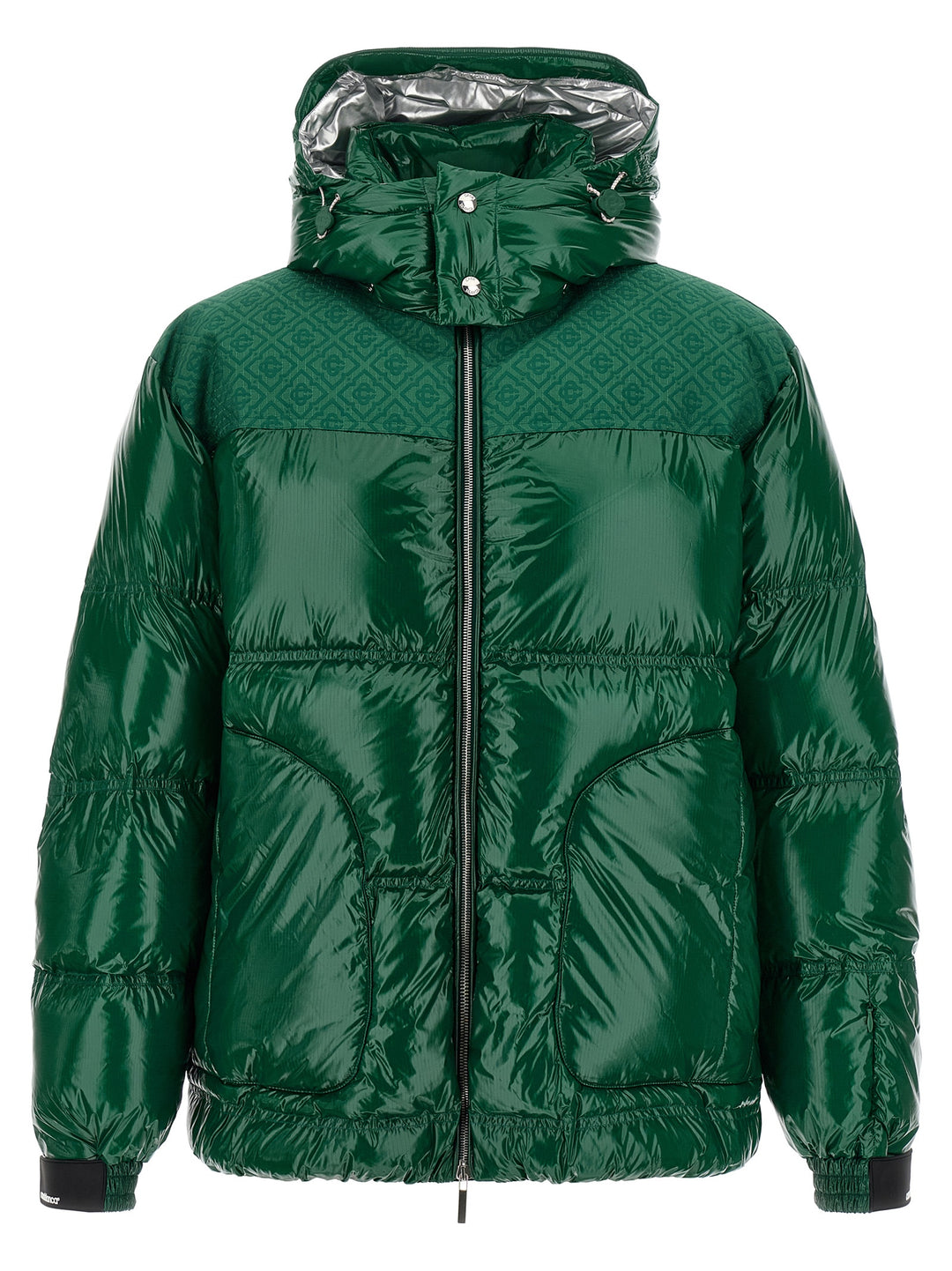 Casablanca Nylon Puffer Puffer Jackets - Verde | 7e0ad24f26f6b3b827b3848afa03b58f6fa83c04