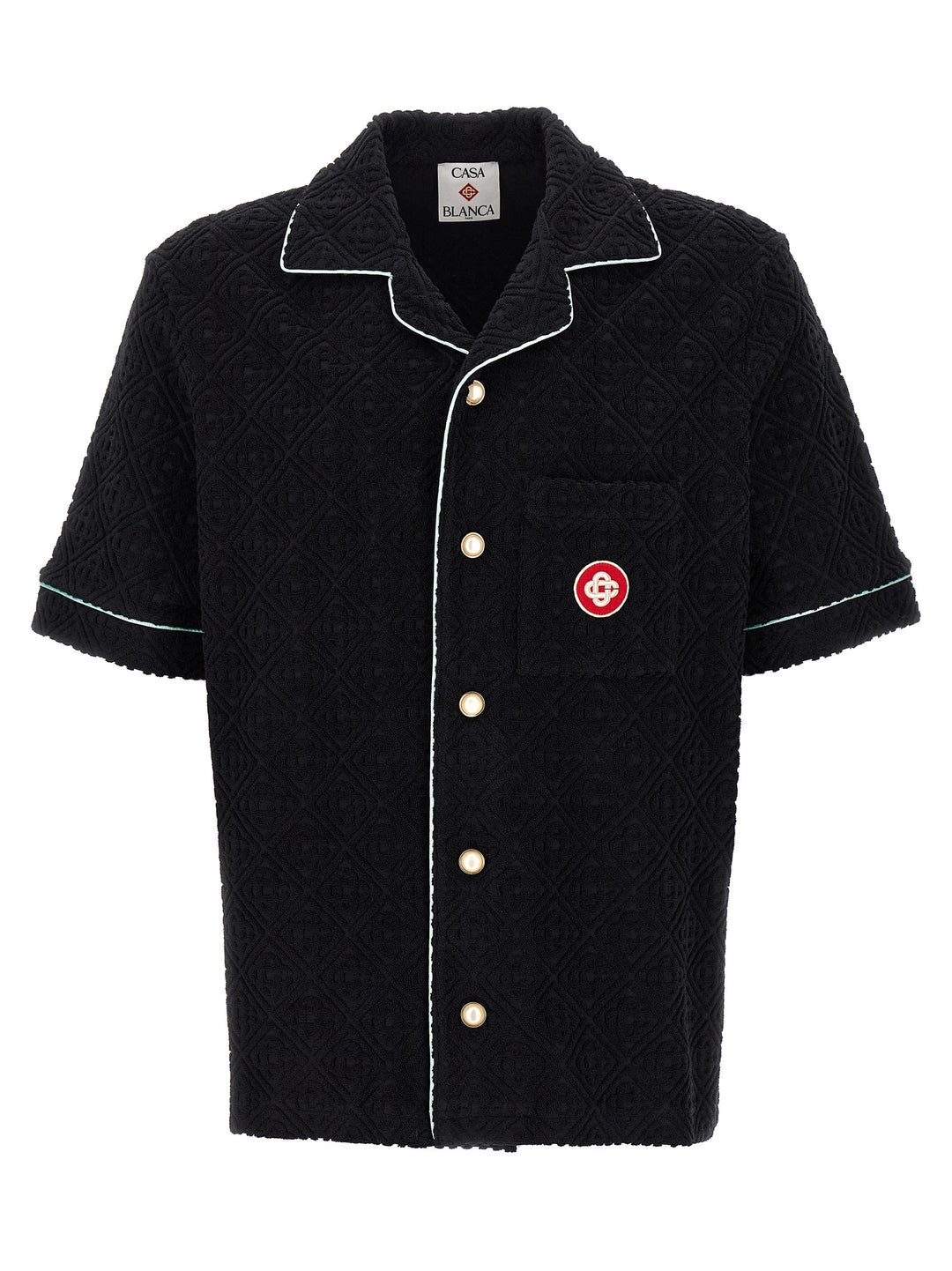 Casablanca Towelling Monogram Camicie - Nero | 575794d3f3d42466e1d1188b79a2750f32c4fe8c