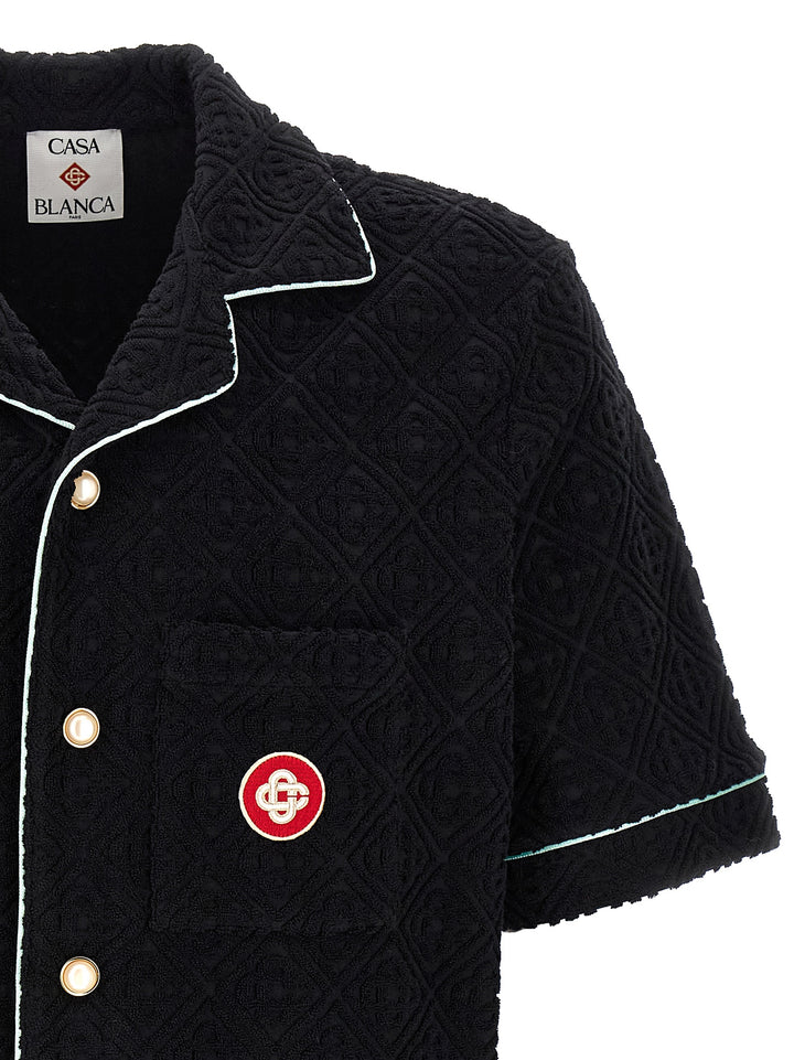 Casablanca Towelling Monogram Camicie - Nero | 652ae1b5c15660a90ed3f9bf443fae160215ca43
