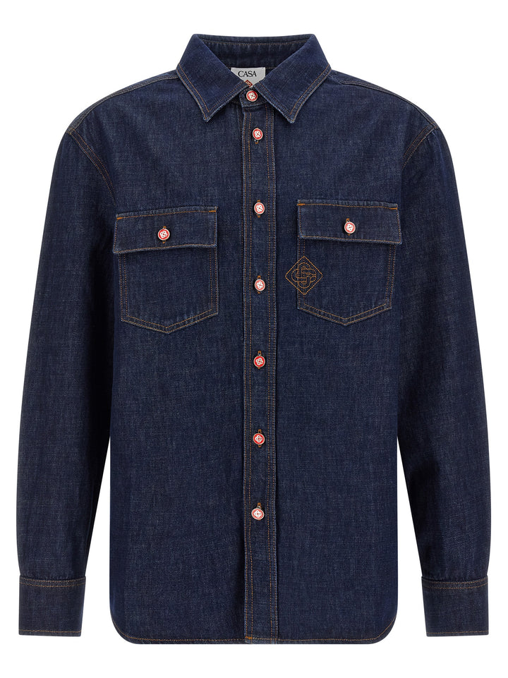Casablanca Denim Shirt Camicie - Blu | dea5780e417cf0087aef98403904a9493a564f87