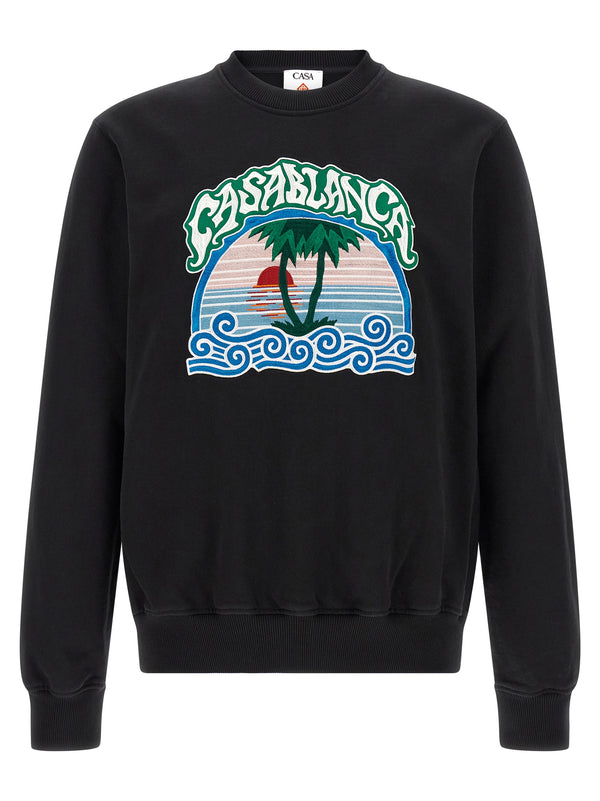 Palm Tree Emblem Felpe Nero