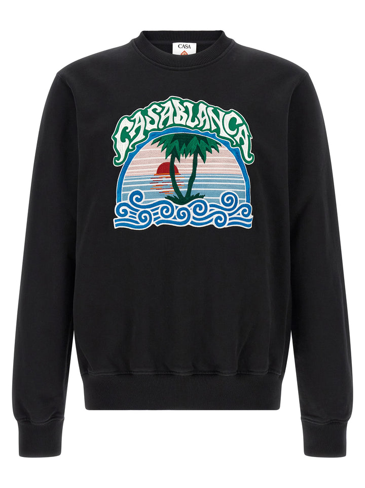 Casablanca Palm Tree Emblem Felpe - Nero | 8dfb9b29fd736498d2792e7cb8150ad2083f87ce